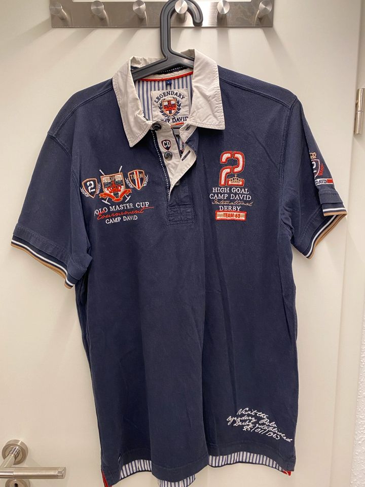 Camp David Polo Shirt blau L in Nürnberg (Mittelfr)