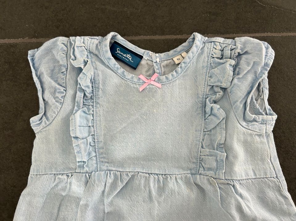 Sanetta Bluse Shirt Jeansstoff mit Schleife, neuwertig, Gr 62 in Bingen