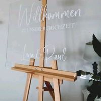 Willkommensschild Hochzeit personalisiert verleihen vermieten Niedersachsen - Stelle Vorschau