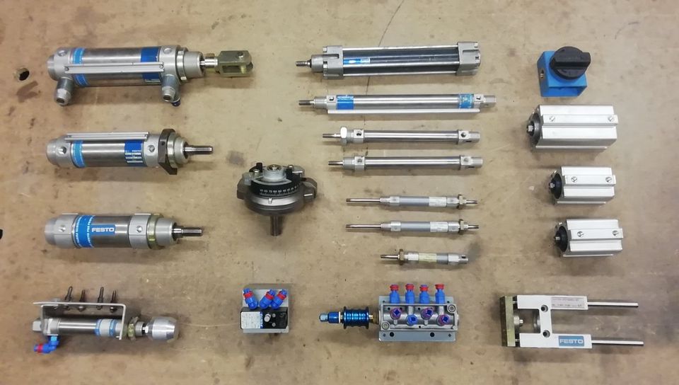 Pneumatik, Zylinder, Teile, Konvolut, Festo in Kefenrod