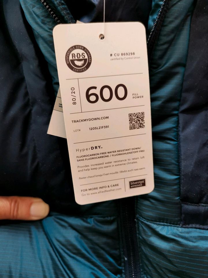 Lands End Daunenparka  Jacke Daunen Winter Gr S petrol Blau grün in Willich