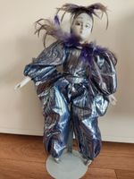 Harlekin Pierrot Porzellan-Puppe bunt Sammlerpuppe Vintage 2 St. Bayern - Roding Vorschau