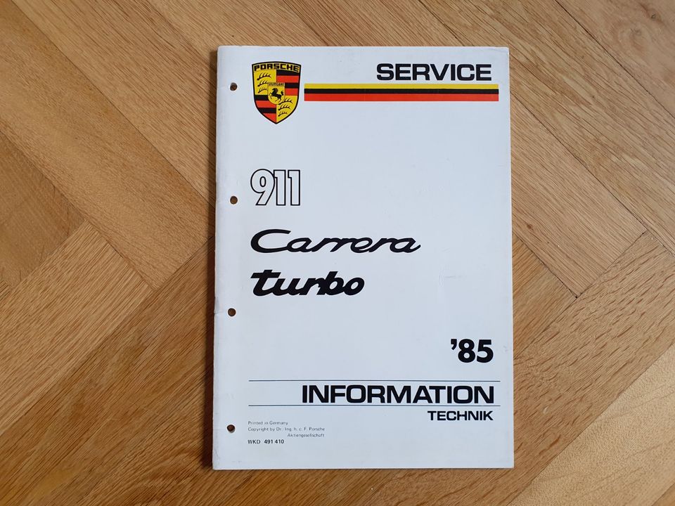 Porsche 911 Service Information Technik 1985 in München