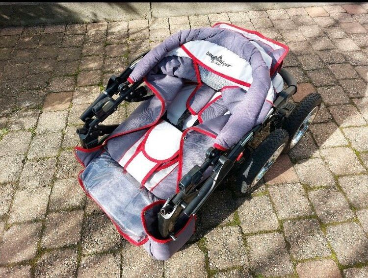 Bergsteiger Milano Kinderwagen Tragetasche Luftreifen Baby 50+LS in Dresden