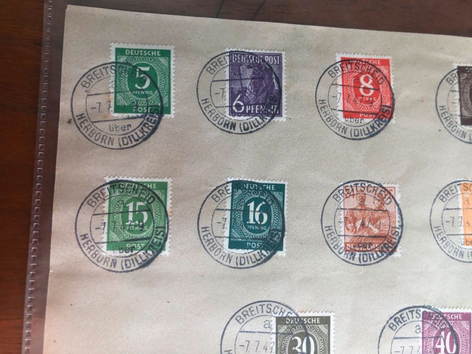 Briefmarken 1947 Breitscheid Dillkreis Herborn in Herborn