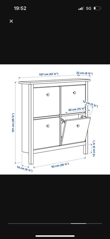 Ikea Hemnes Schuhschrank in Stuttgart