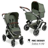 ABC-Design Salsa 4 Air - 2in1 Kinderwagen-Set - Olive - inkl. Babywanne + Sportsitz + XXL-Zubehörpaket - NEU Hessen - Fulda Vorschau