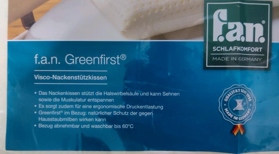 F.a.n. Visco Nackenkissen Greenfirst, neuwertig in Puschendorf