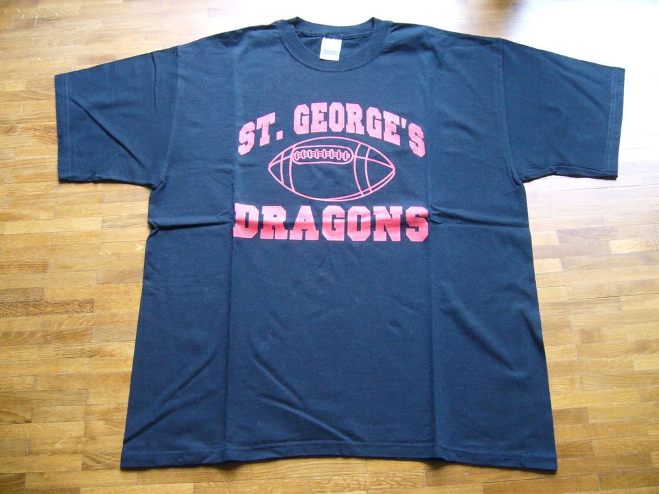 Herren T-Shirt, schwarz, Football, Gr. 54/XL, aus USA St. Georges in Ratingen