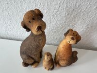 Hundefamilie Vater Mutter Kind Set Dekofiguren 19cm Hund Bremen - Schwachhausen Vorschau