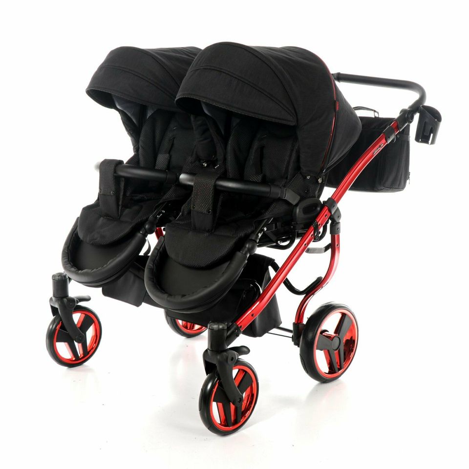 Kombi Kinderwagen Buggy Junama Duo Individual Schwarz Rot 3in1 in Leipzig