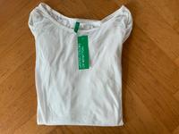 Benetton Longsleeve Langarm Shirt S Weiss Damen Modal Hessen - Lützelbach Vorschau