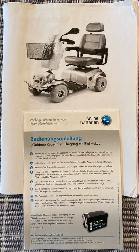 Dietz Agin Elektroscooter 6 km/h Elektromobil Seniorenmobil in Kleve