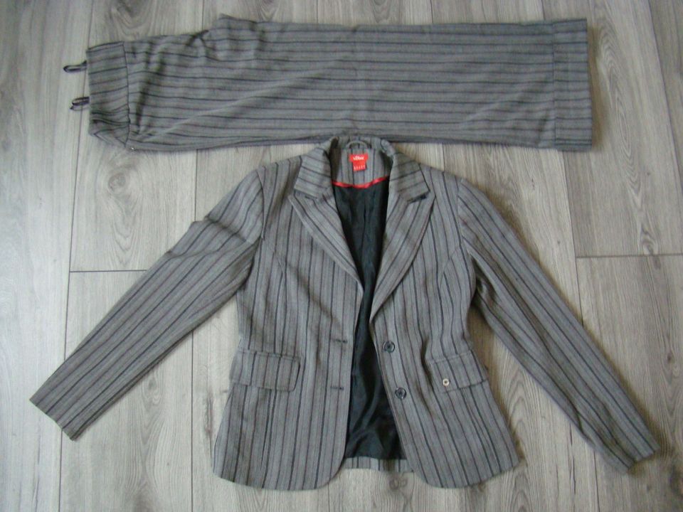 S.OLIVER Damen KOSTÜM Hosenanzug BLAZER 36 38 HOSE 40 Jacke GRAU in Menden