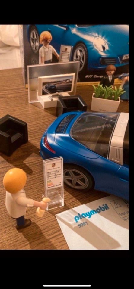 Playmobil 5991 Porsche Targa 4S blau mit Licht und OVP in Großheubach