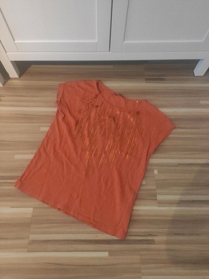 Edc Shirt Gr. S orange Pailetten in Dortmund