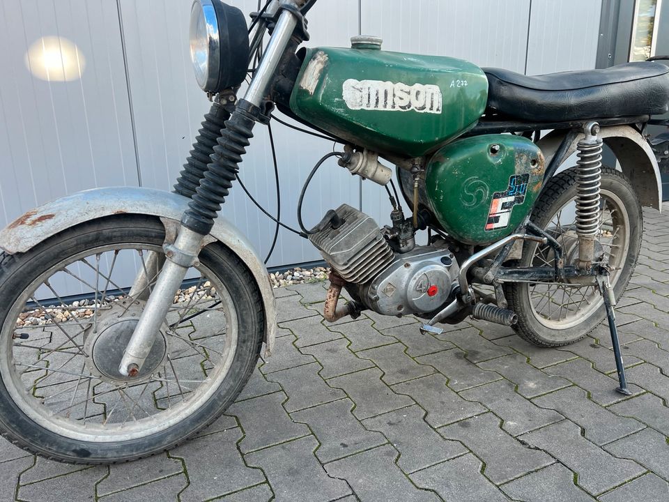 Simson S51 4-Gang 1989 Moped Rahmen Motor Getriebe A277 in Osterweddingen