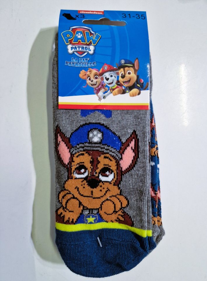 3er Set Sneaker Socken Kids Paw Patrol, Jurassic World, Spiderman in Ostrach