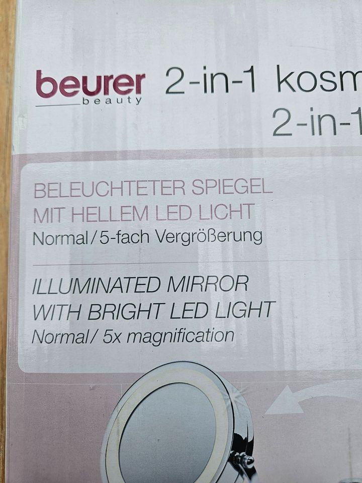 Neu Beurer Kosmetikspiegel BS 59 Beleuchteter Chrom Spiegel in Bergheim