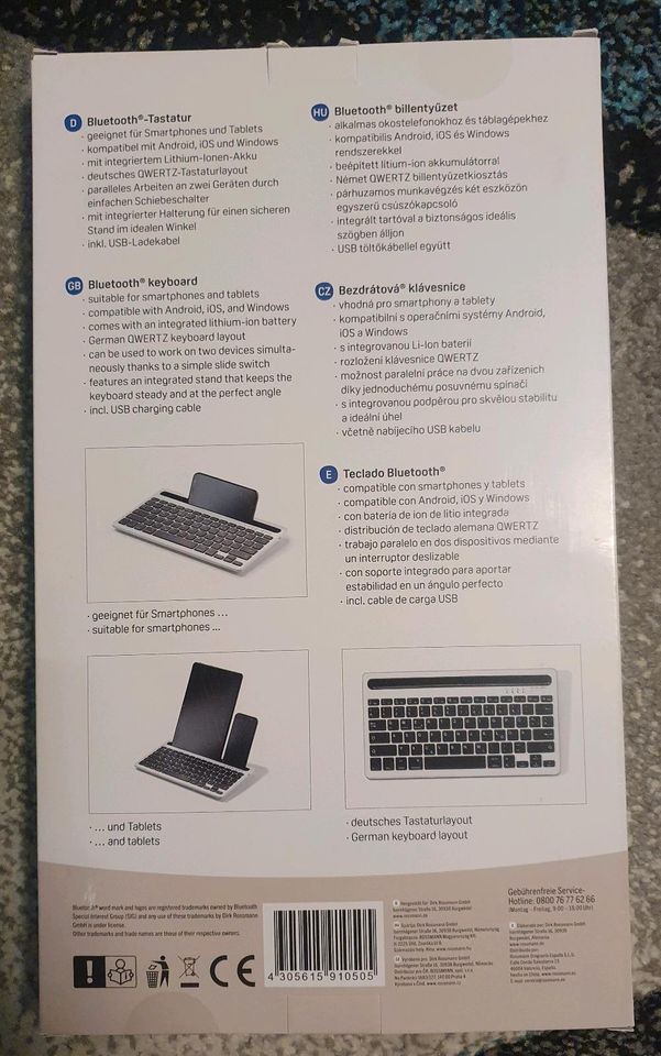 Bluetooth Tastatur IdeenWelt für Tablet und Handy in Stegaurach