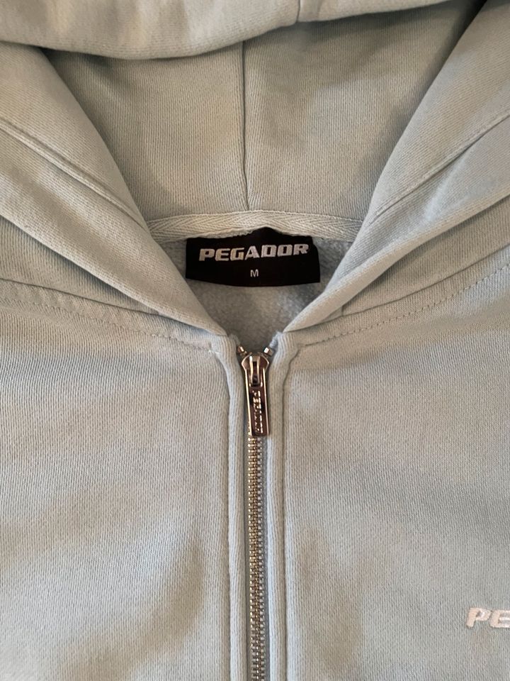 Pegador Logo zip Hoodie heavy oversized Gr. M, Himmelblau in Netphen