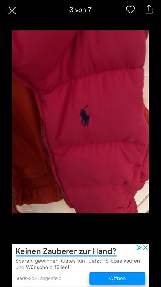 ♥️Mega schöne Mädchen Wende Weste Ralph Lauren 8 10 128 134 140 in Hilden