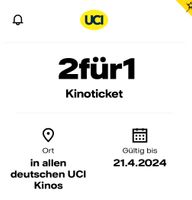 Uci Kino Gutschein 2 für 1 bzw 50% Rabatt Berlin - Hellersdorf Vorschau