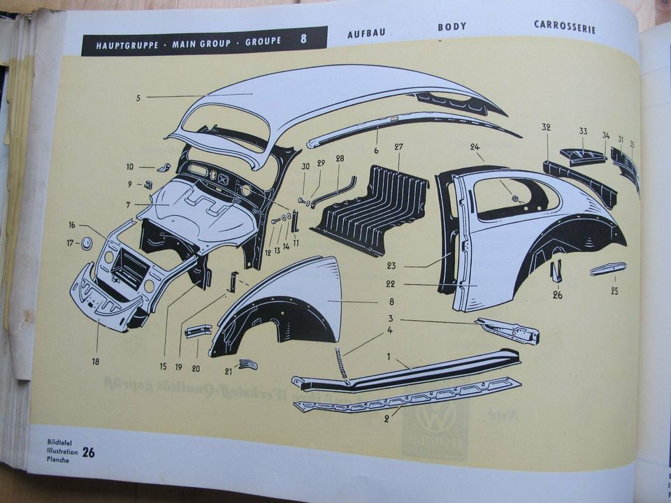 VW Käfer Ersatzteile Katalog von 1954 Rarität!! in Teisendorf