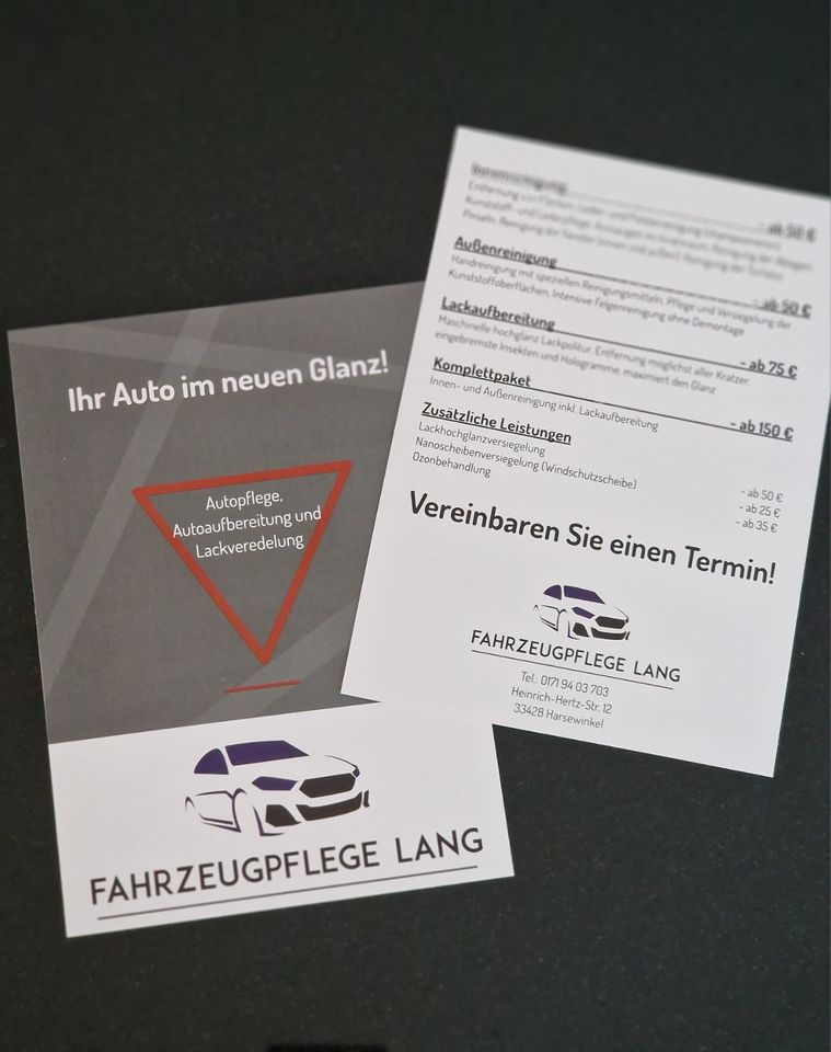 Fahrzeugpflege Lang in Harsewinkel