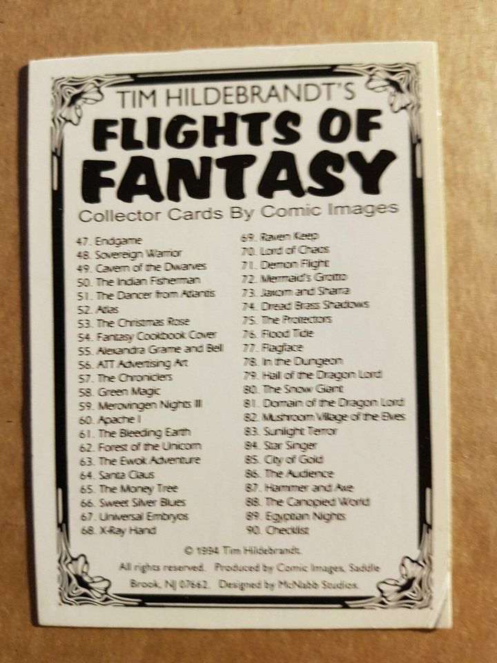 Trading Cards Tim Hildebrandt's Flights of Fantasy - 90 Cards in Struvenhütten