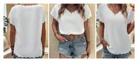 T-Shirt Shein, V-Ausschnitt, weiß, S/36 Dresden - Cotta Vorschau
