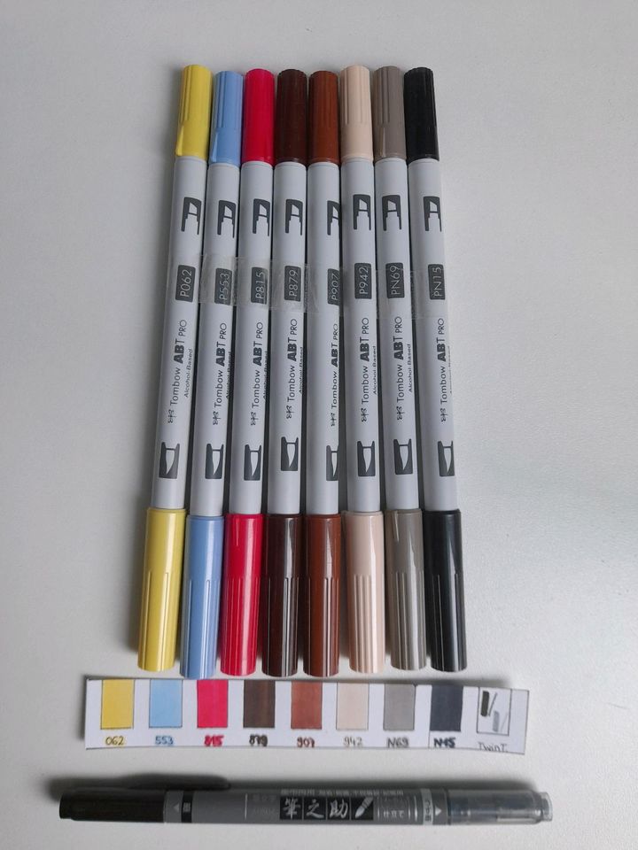 8 Tombow ABT PRO Marker / Twintip (inkl. 2 Guides und 4 Vorlagen) in Oelsnitz / Vogtland