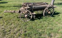 Antiker Wagen mit Eisenräder und Deichsel, Leiterwagen Baden-Württemberg - Bopfingen Vorschau