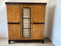 #A Kleiderschrank 3 türig Türen Antik Massivholz Spiegel Art Deco Sachsen - Burgstädt Vorschau