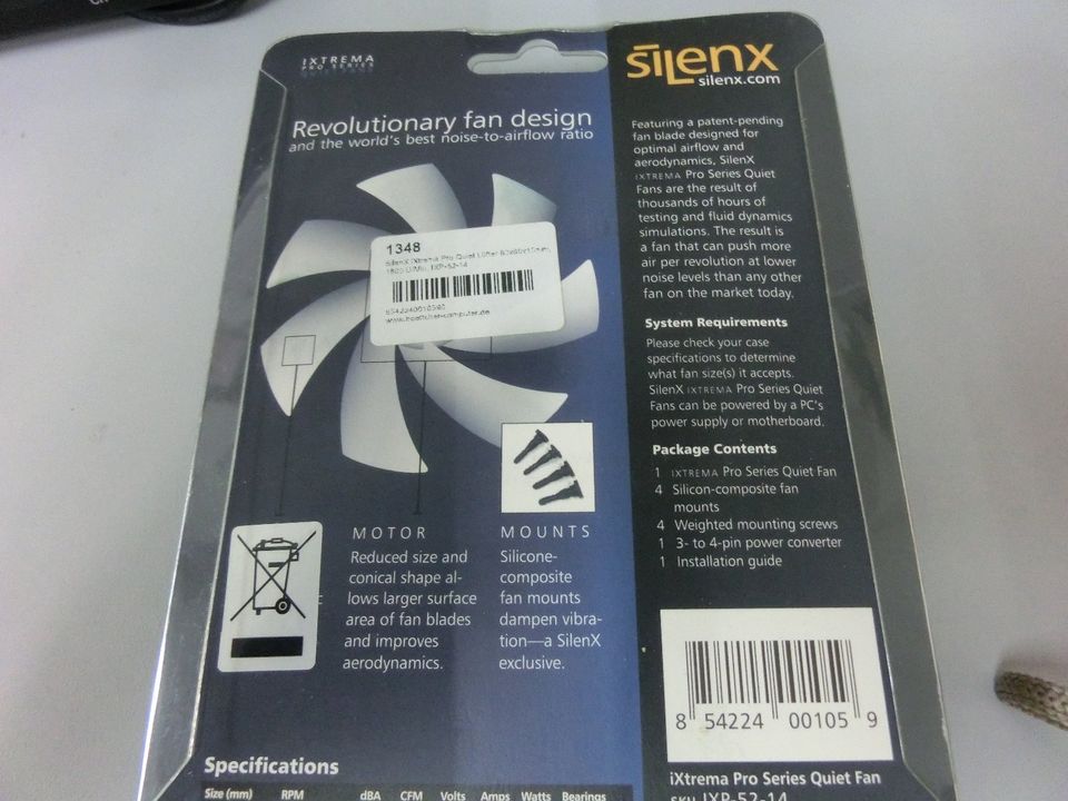 SilenX iXtrema Pro 80x80x15mm 1600 U/min 11 dB(A) chrom in Fellbach