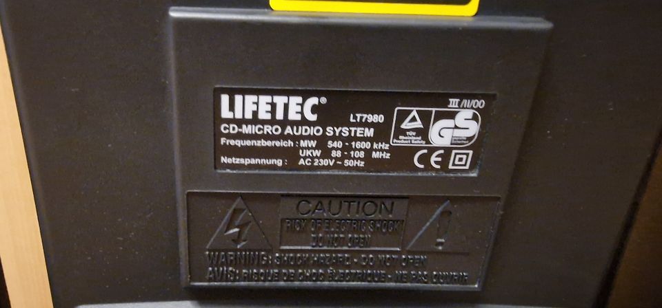 Lifetec CD / Radio / Audiokassette Stereoanlage LT7980 in Leopoldshöhe