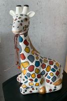 Deko Giraffe aus Ton weiss/bunt Skulptur Figur Nordrhein-Westfalen - Viersen Vorschau