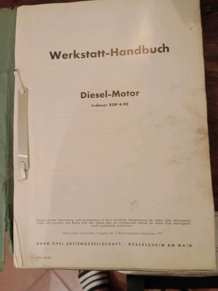 Opel Blitz Lkw Werkstatt Handbuch 1968 in Freinsheim