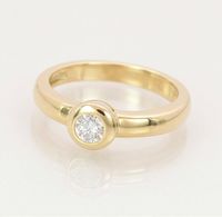 Solitär Ring 750/- Gelbgold HRD Zertifikat 0,26 ct H/P1 Schleswig-Holstein - Glücksburg Vorschau