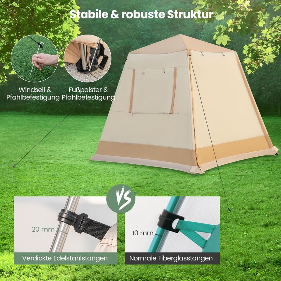 Pop-up-Campingzelt mit Automatischer Halterung & Tragetasch NEU in Weilburg