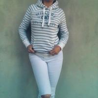 Hoodie Sweatshirt Kapuze Streifen Ge.32/34 XS S Sachsen - Plauen Vorschau