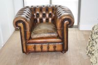 Original englischer Chesterfield Sessel - Echtleder - auf Rollen Wiesbaden - Biebrich Vorschau