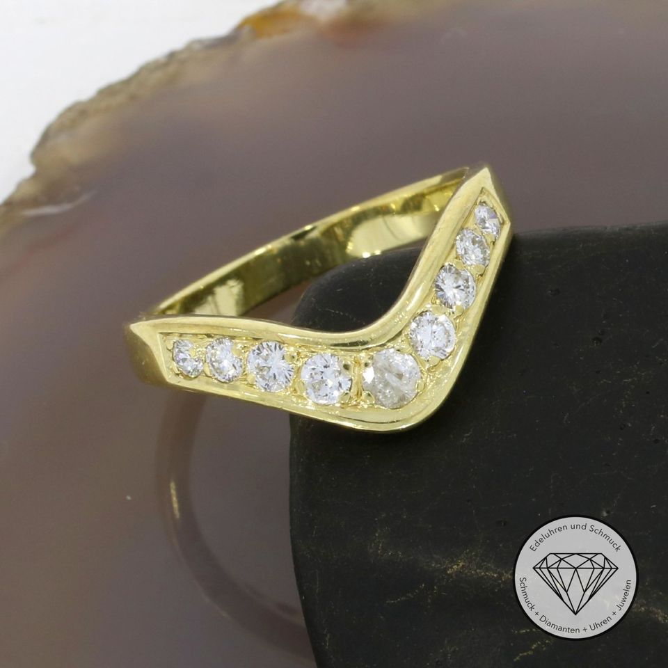 *198217 Wert 1.920,- Brillant 0,50 Ct Ring 585 Gold 14 KT XXYY in Essen