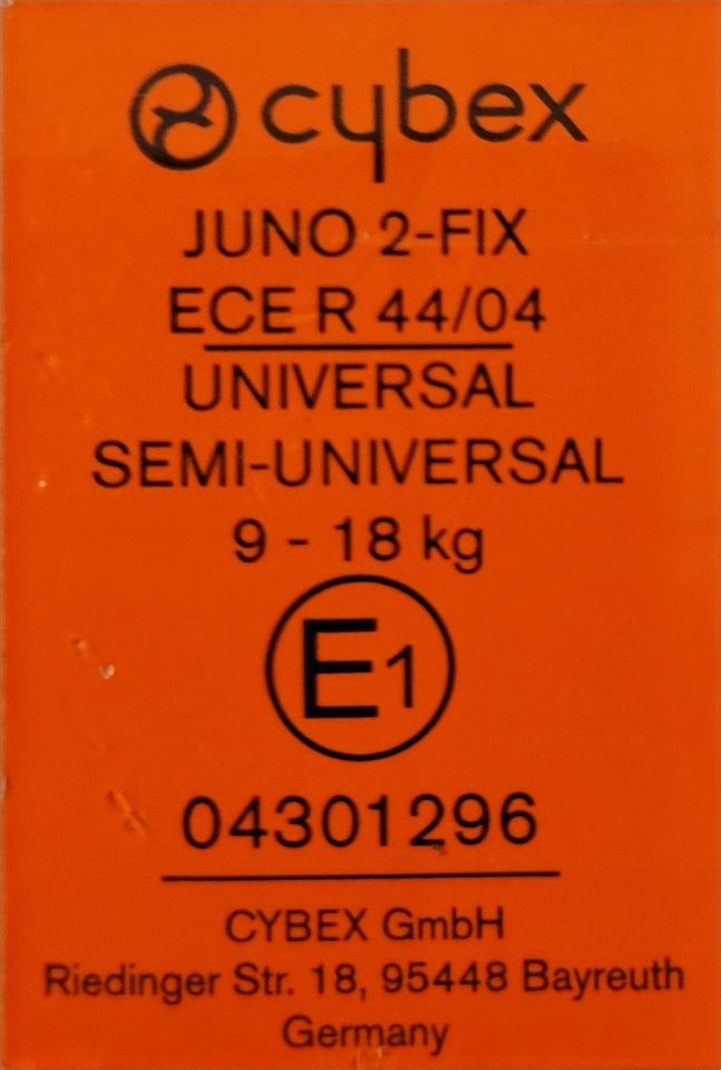 Autokindersitz cybex JUNO 2-fix in Gütersloh