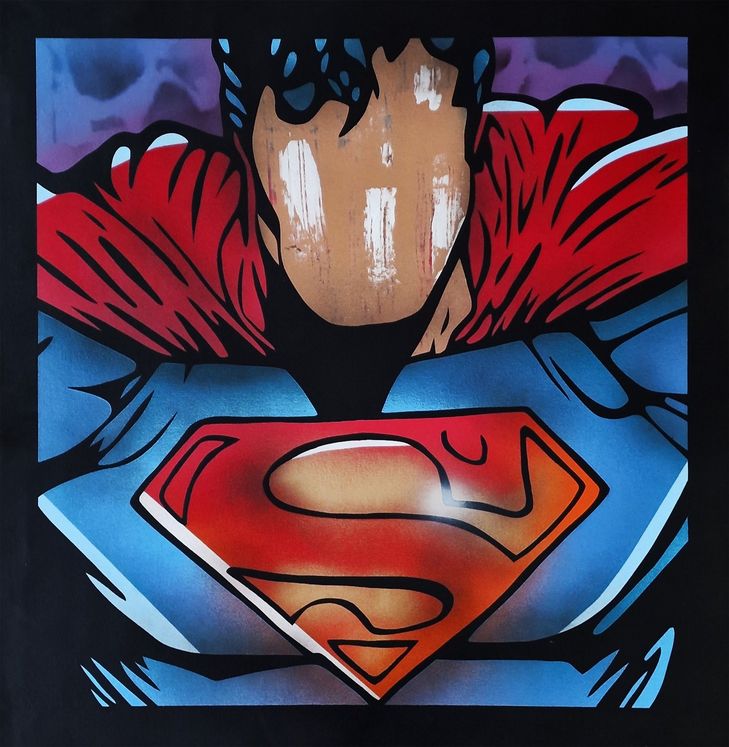 ✅ FUR - We All Super - "Spray"(Superman) / Wandbild, Kunst, Acryl in Horstmar