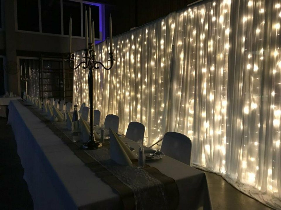 *Hochzeit* Hintergrund Wedding Wall *Verleih* Lichtervorhang in Bad Bocklet