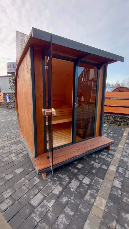 Gartensauna Outdoorsauna Saunahaus HORISONT M2 Saunaofen 1,6x2,4m in Görlitz