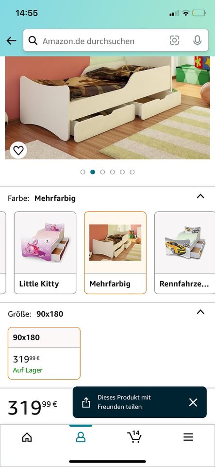 Kinderbett mit Matratze und Unterbett/ matratzenauflage in Bad Salzungen