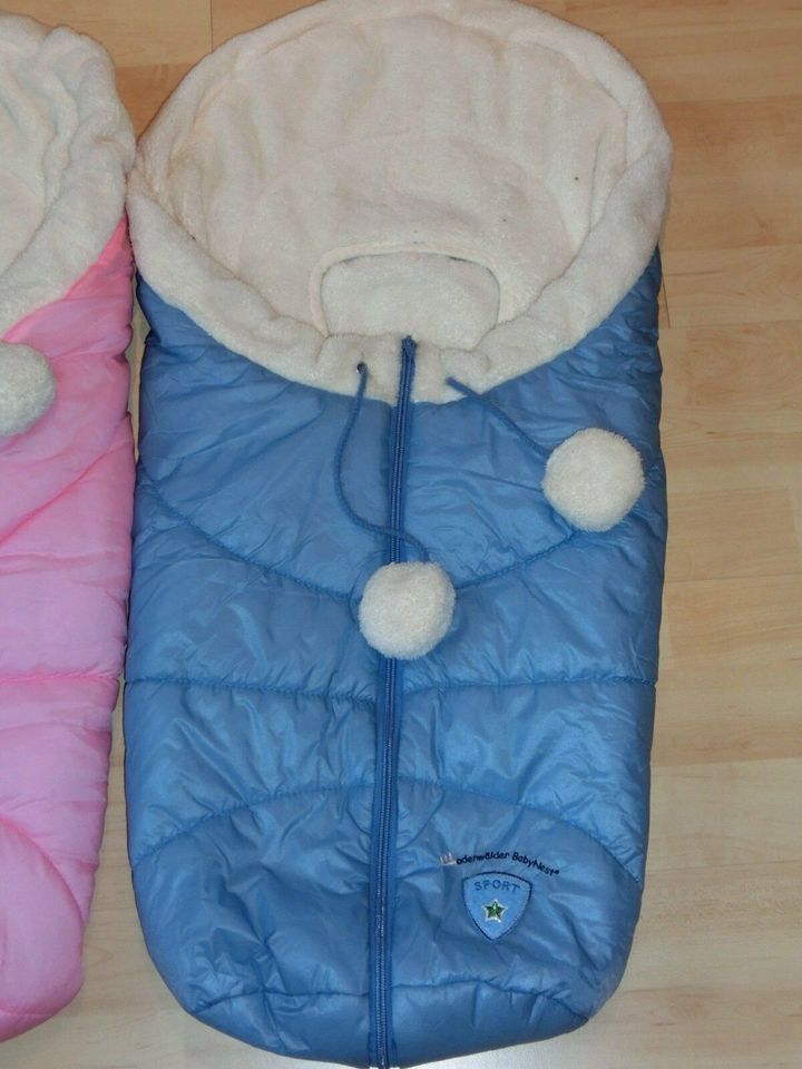 Fußsack Babynest Odenwälder 80 cm u 90 cm hellblau weiß ab in München