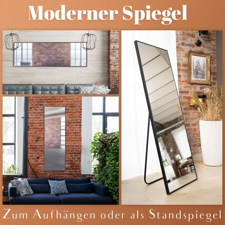 SHOP AUFLÖSUNG!! Spiegel NEU Schwarz Gold- Standspiegel 150x50cm in Hamburg